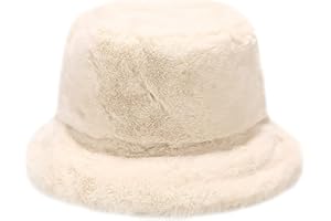 XYIYI Furry Bucket Hat Fluffy Winter Warmer Fisherman Cap for Women