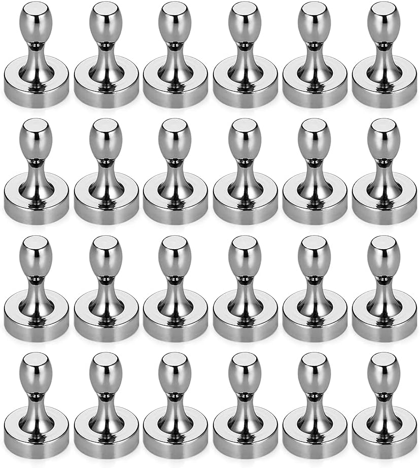 BTLIN Mini Fridge Magnets 24 Pack Strong Small Neodymium Push Pins Office