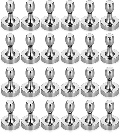 BTLIN Mini Fridge Magnets 24 Pack Strong Small Neodymium Push Pins Office