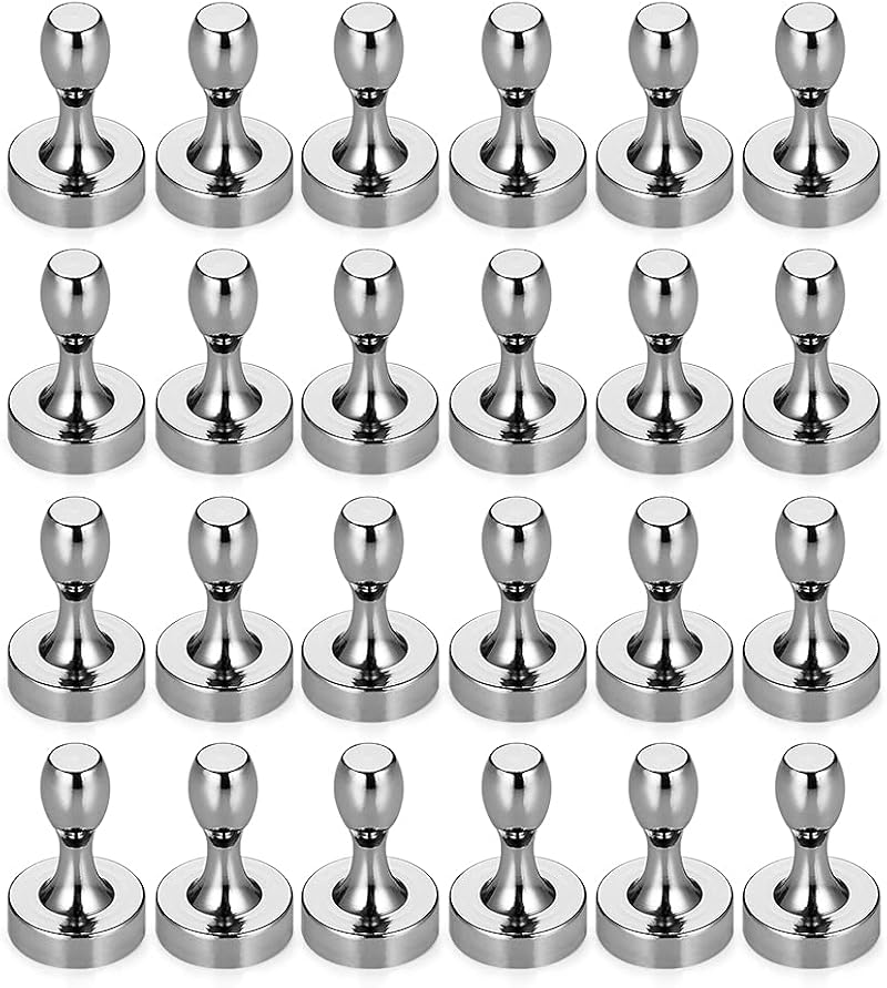 BTLIN Mini Fridge Magnets 24 Pack Strong Small Neodymium Push Pins Office