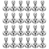 BTLIN Small Fridge Magnets Strong, Mini Metal Magnetic Push Pins for Kitchen Refrigerator Magnetic Board Whiteboard Office 24Pack