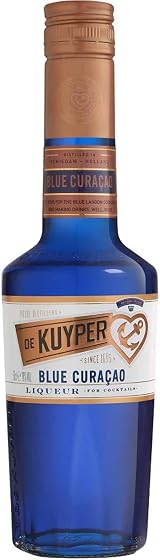 De Kuyper Blue Curaçao Liqueur 50cl 20% ABV Crafted from Orange Peels
