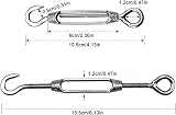 kissral 6 Pack M4 Stainless Steel Hook Eye Turnbuckle Wire Tensioner Rope Cable view 2