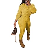 Nimsruc Knit Two Piece Outfits For Women Sweater Sets
