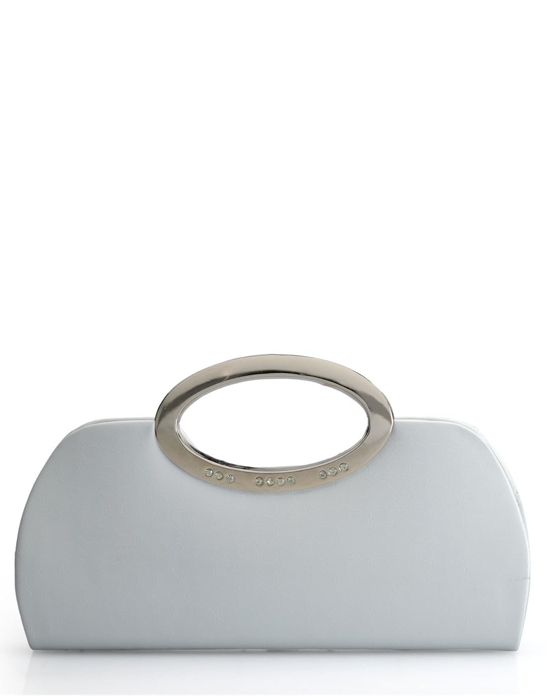 oleva women's croco leather white clutch