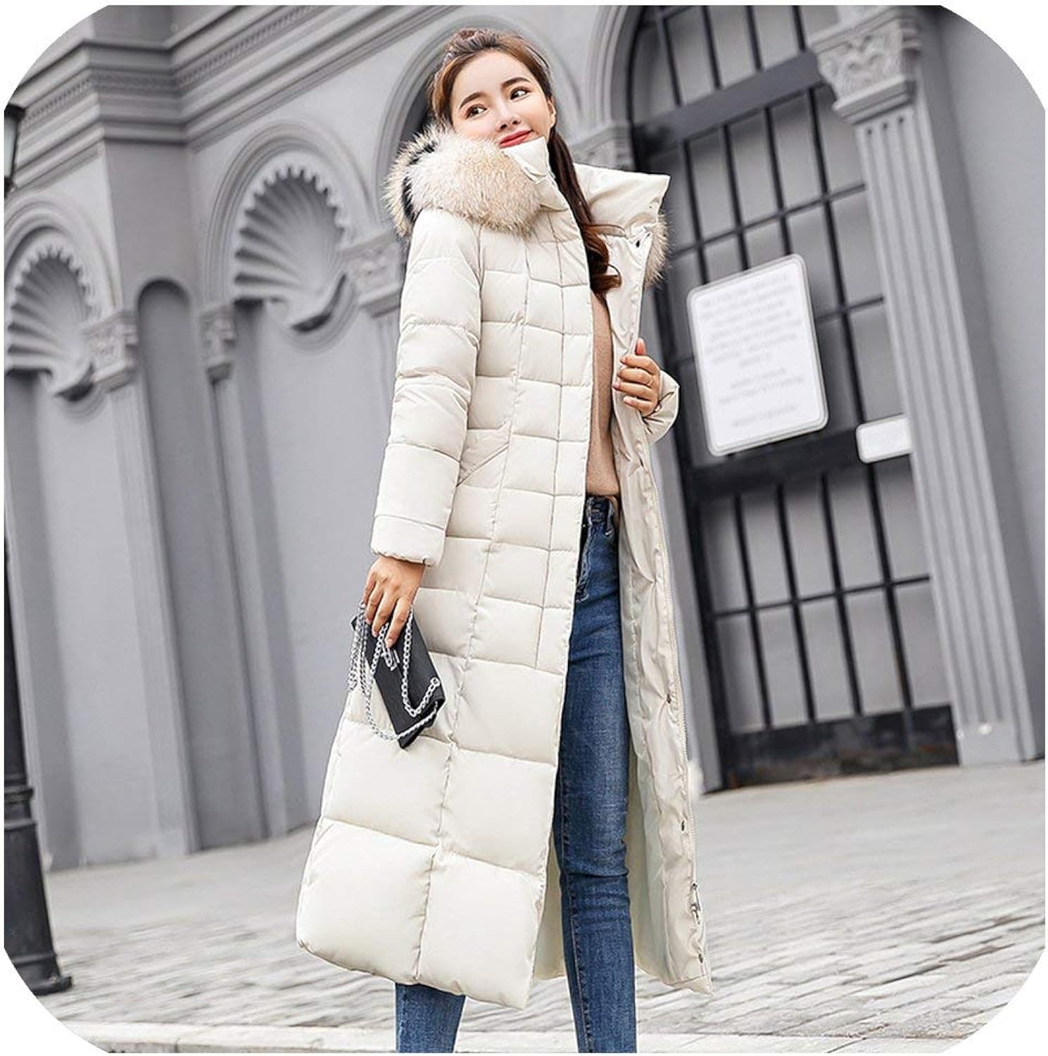 big fur hooded ladies coats
