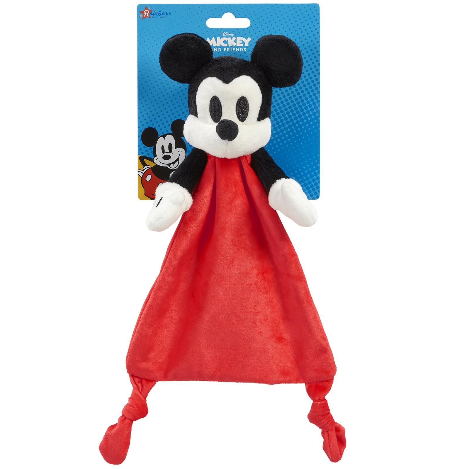 Rainbow Designs Official Disney Baby Mickey Mouse & Friends - Super Soft & Safe Mickey Mouse Comfort Blanket For Newborn Babies – Newborn Disney Toy