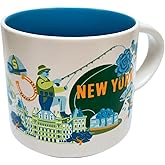 Starbucks Discovery Series New York State Ceramic Mug, 14 Oz, Blue, 011152381