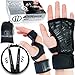 Titanium Peak Crossfit Gloves & Workout Gloves with Wrist Support + Silicone Leather Padding to Avoid Calluses for Men & Women & Speed Jump Rope for Gym Workout Wrapped in a Premium Gift Box