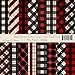 6x6 Pattern Paper Pack – Red & Black Buffalo Check - for 7 Scrapbook Premium Specialty Paper Single-Sided 6