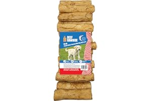 THE AMERICAN MADE TREAT COMPANY American Made Treat Co - Dog Treats, Peanut Butter Flavor Beef Rawhide Mini Chip Rolls, Puppies to Seniors, Dental Dog Bone Alternative - 3-3.5” Rolls - 35 Pack