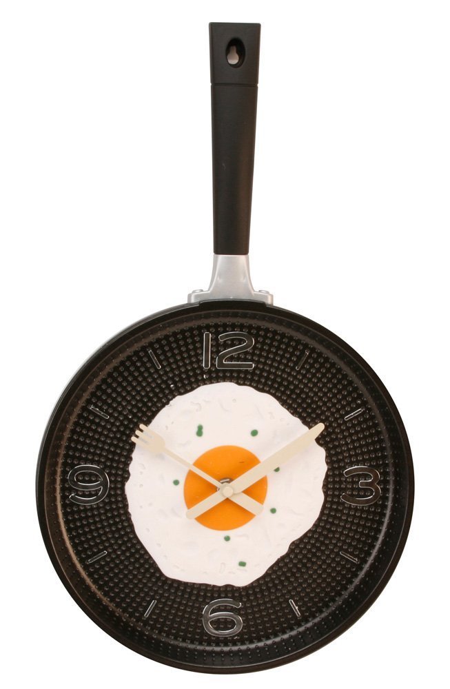 Frying Pan with Fried Egg Shaped Wall Clock, Shabby Chic, Kitchen Themed Uniq... 703180833160 eBay