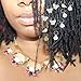 SUBANG 200 Pieces Aluminum Hair Coil Dreadlocks Including Braid Rings Coil Dreadlocks Hair Crown Braids Accessory Hair Braiding Cuffs Dreadlocks Including 110 Dreadlocks Beads and 70 Hair Clip