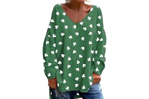 CGGMVCG St. Patricks Day Shirts for Women Long Sleeve Fashion Long Sleeve Casual Print T St Patricks Day Tops for Women