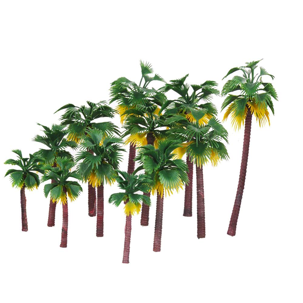 NA 12 Pieces Of Palm Tree Models Landscape Models Used For DIY Miniature Artificial Layout Rainforest Models Can also Cake Toppers