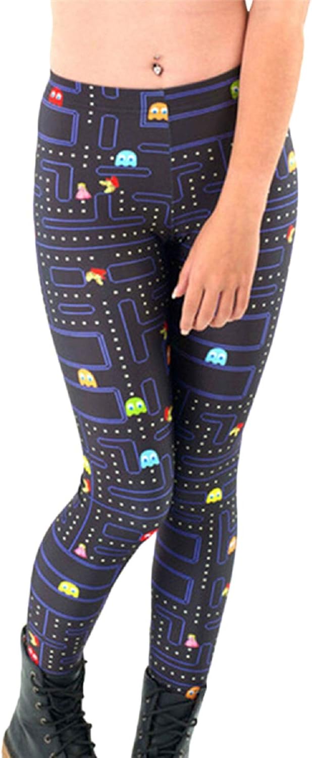 Jumppmile Women's 3D Digital Print High Waist Workout Yoga Leggings Size S-4XL