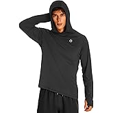 HODOSPORTS Mens UPF 50+ Sun Protection Hoodie Shirts Lightweight Rash Guard Long Sleeve Swim Shirts UV SPF Quick Dry T-Shirts
