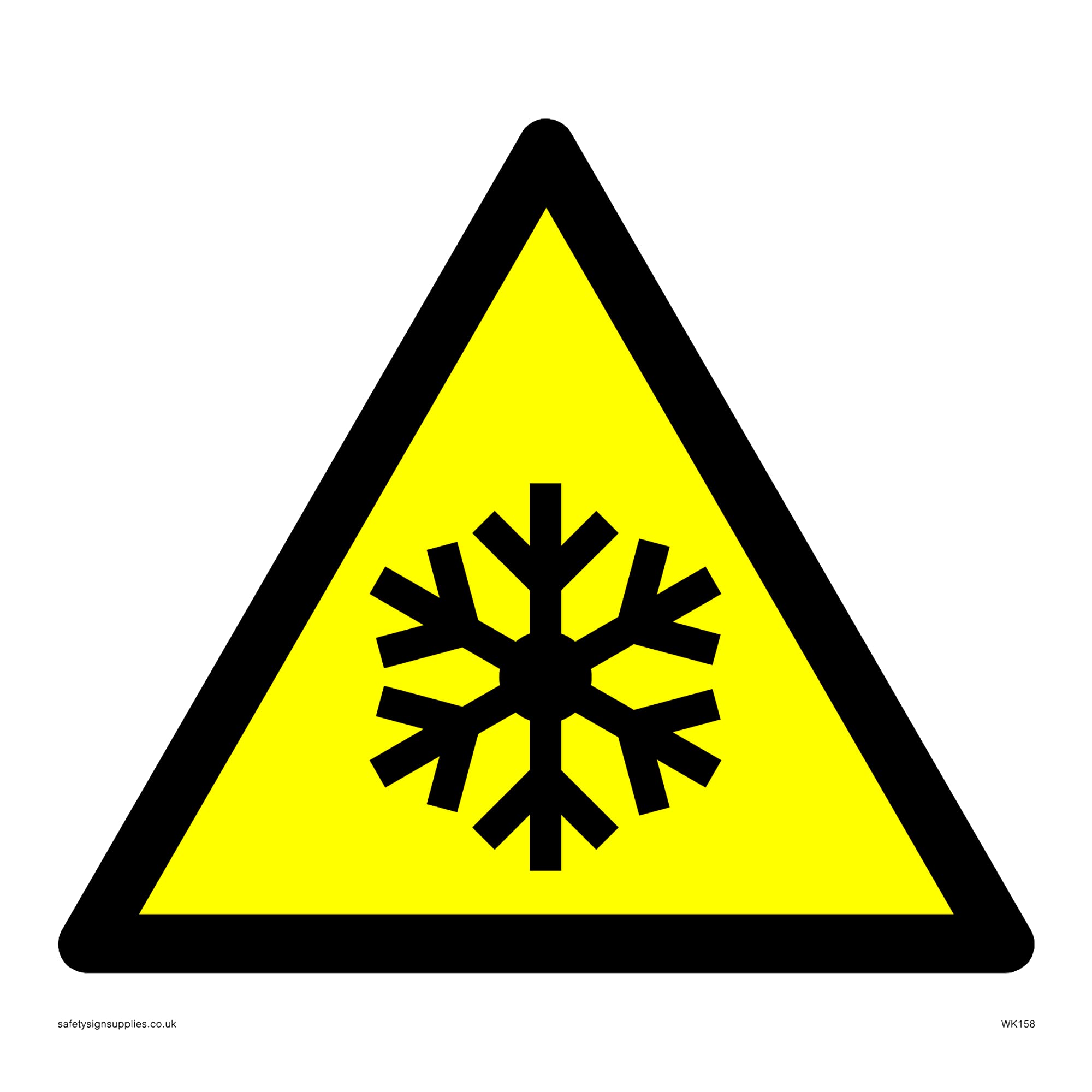 Pack of five - Snowflake Symbol Only Sign - 150x150mm - S15