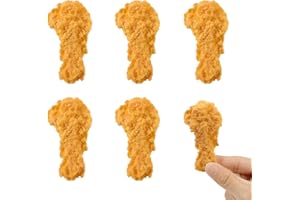 NBEADS 6 Pcs Artificial Fried Drumstick, 2.9x1.5inch Simulated Chicken Legs 3D Food Model Food Props Meat Imitation Foods Cabochons for Kitchen Home Party Decoration Food Sample Display Prop