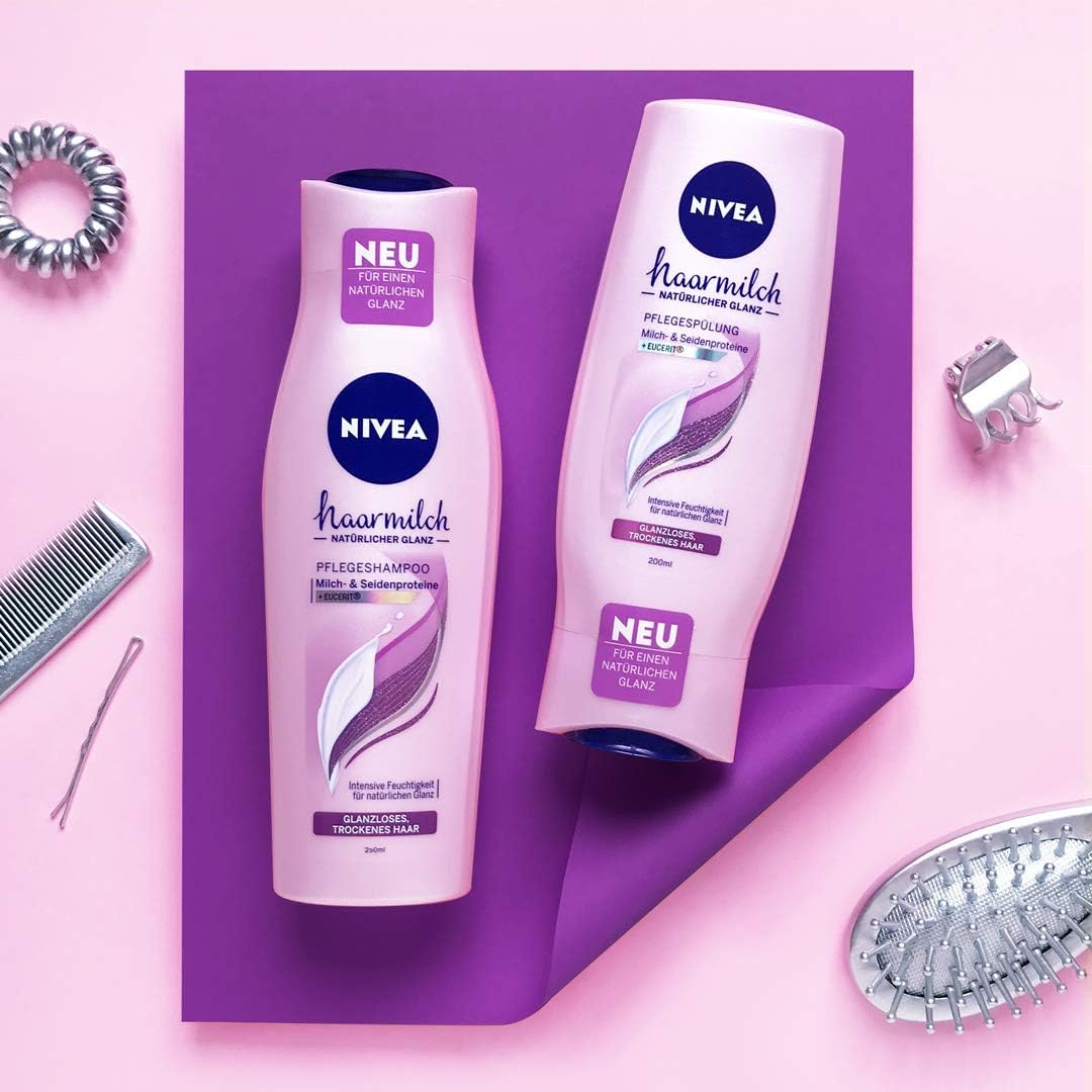 NIVEA Natural Shine Care Shampoo 6 Pack (6 x 250 ml) - Shampoo for Natural Shine through Healthy Hair, 250 ml (Pack of 6) - Image 4