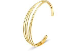 Elegance 11 designs Gold Cuff Bracelet for Women Chunky Adjustable Open Bracelet Wide Bracelets Bangle