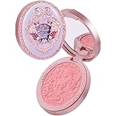 Flower Knows Midsummer Fairytales Velvet Embossed Blush,Peach Matte Finish,Buildable & Blendable Powder Blush for cheeks,Natural Flush for All Skin Tones(03 Ballet Fairy,5g)