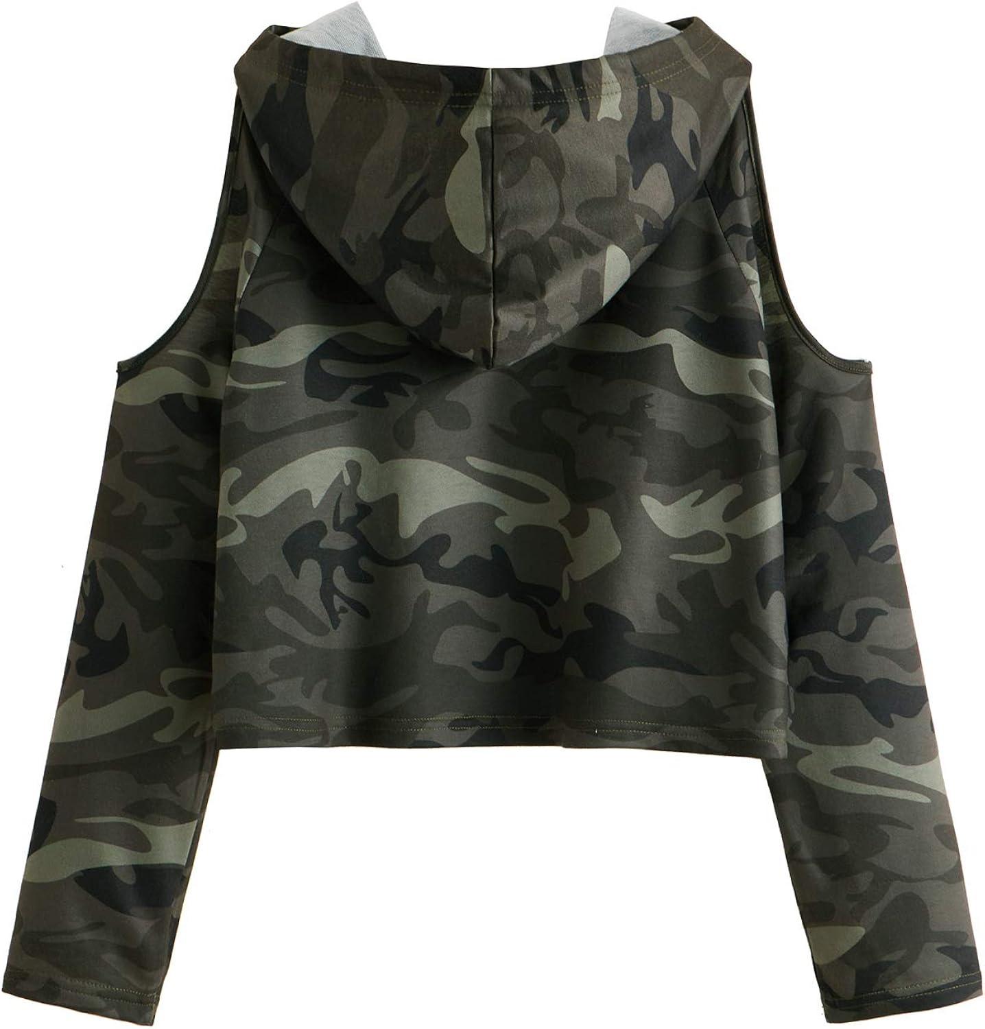 crop top camo hoodie