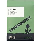 GROUNDWORK Organic Brazil WHOLE BEAN Coffee Light Roast - 12oz