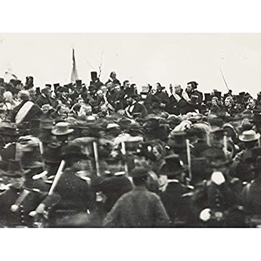 President Lincoln Gettysburg Address Old Photo Art Print Canvas Premium Wall Decor Poster Mural