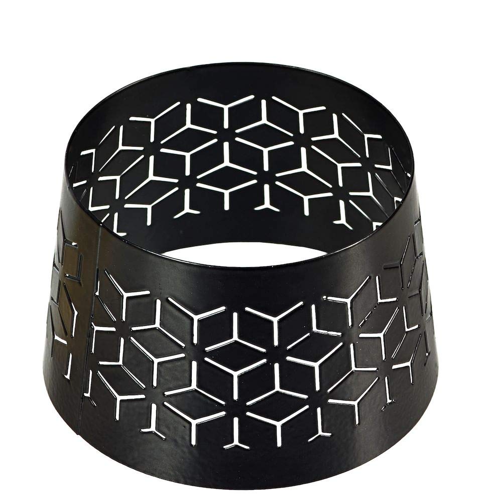 Spaas 18 Black Caps for Candle, Geometric Pattern