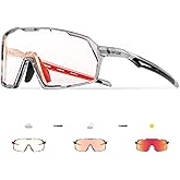 KAPVOE Photochromic Cycling Glasses Sports Sunglasses for Men Women UV400 Protection Bicycle MTB Mountain Bike K160