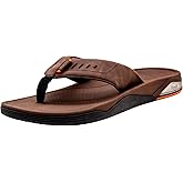 Flojos Men's ZAMBA Flat Sandal, Black/Gray, 11