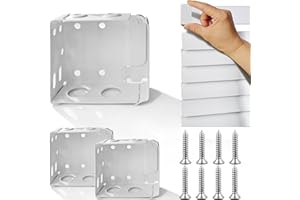 LOFRCIN 2PCS Mini Blind Brackets, Metal Window Blind Brackets, 2 inch White Window Blinds Headrail Holder Bracket for High Profile Blinds