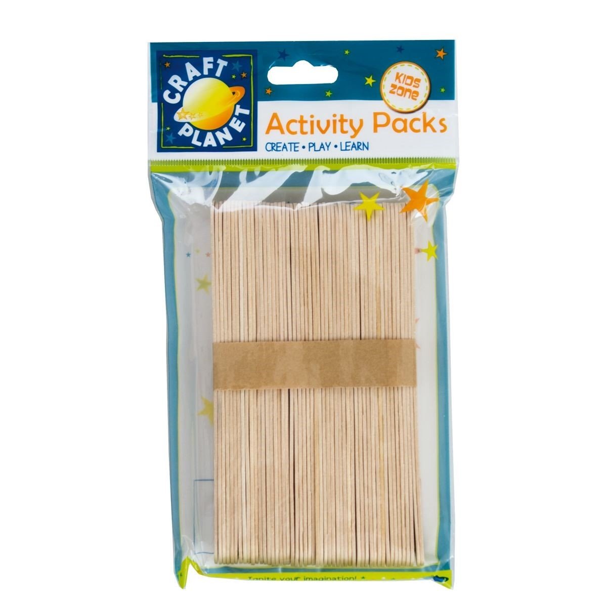 Craft Planet Lollipop Sticks Approx 50 Pieces, Natural, Extra Large Wooden Sticks, Art, Crafts Projects, Model Making, Cake Pop, Plant Labels, Ice Lolly Stick Wood Coloured