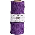 Hemptique 100% Hemp Cord Spool - 62.5 Meter Hemp String - Made with Love - No. 20 ~ 1mm Cord Thread for Jewelry Making, Macrame, Scrapbooking, DIY, & More - Dark Purple