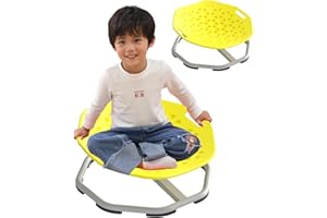 mifasuo Sensory Spinning Chair for Kids with Autism,360° Sensory Integration Training Toy, Kids Swivel ADHD, Kids Sensory Equipment,Special Education aids Spinning with Handle (Yellow)
