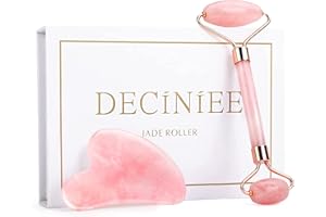 Deciniee Gua Sha Face Roller Tools: Jade Roller Facial Tools for Skin Care - Facial Massager for Face, Eyes, Neck, Relieve Fine Lines and Wrinkles