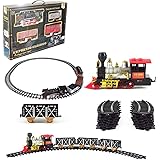 FERRORAMA TREM ELETRICO MAQUINA LOCOMOTIVA COM TRILHOS E VAGOES GRANDE 12,5X17,5CM 20PÇS CLASSIC TRAIN