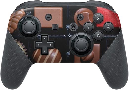 Amazon Igsticker Nintendo Switch 用 Proコントローラ 専用スキンシール ニンテンドー スイッチ プロコン 専用 デザインスキンシール 全面セット カバー ケース 保護 フィルム ステッカー デコ アクセサリー ラブリー チョコ バレンタイン 本物のチョコレート