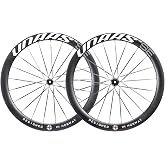 WINSPACE UNAAS PRO SE Carbon Fiber Wheelset 700C Disc Brake Carbon Spokes Ultralight 1500g 50mm Depth, Tubeless Ready. (White Label, SHIMAN0 10-11-12S)