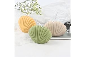 SLOWLYTALK Candle Molds - Silicone Mold for Candles Making, DIY 3D Moulds for Soy Wax, Beeswax, Scented Candle, Valentine's Day Gifts (Shell)