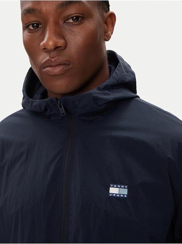 Herren Windbreaker Jacke Chicago mit Kapuze, Blau (Dark Night Navy), XL — Foto 3 von 5