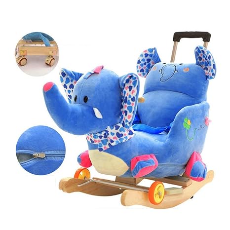 vintage wooden rocking elephant