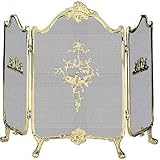 Uniflame 3 Panel Solid Brass Aviary Fireplace Screen