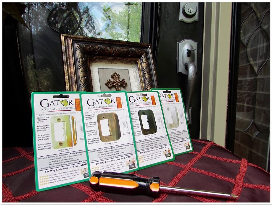 thumbnail image 2 of Door Lock Strike Plate Repair Kit - Standard Latch Restorer With Spacer Shim For Home & Office Doors 2 of 12