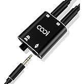 COOIDEA 3.5mm Stereo Audio Switcher Support 1 in 2 Out or 2 in 1 Out with 3.5mm Audio Cable, 2 Channel AUX Audio Speaker Sele