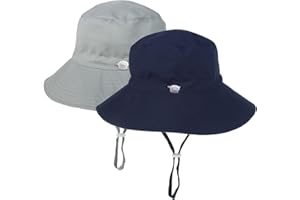 LO SHOKIM Baby Sun Hat Toddler Sun Hat UPF 50+ Summer Sun Protection Baby Wide Brim Kids Bucket Beach Hat