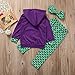 Gogoboi 3pcs Mermaid Outfit Set Long Sleeve Hoodie Top+Pants+Headband Suit for Baby Girl 1-6T (2-3T, Purple)