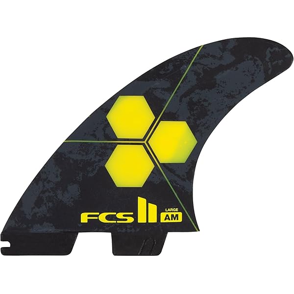 Amazon.com : FCS II AM PC Tri Quad Fin Set in Yellow