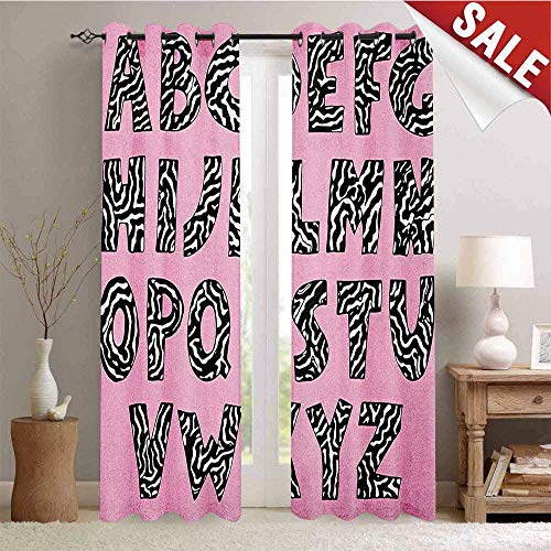 Pink Zebra Blackout Gromets Curtain Separate Heating Funky